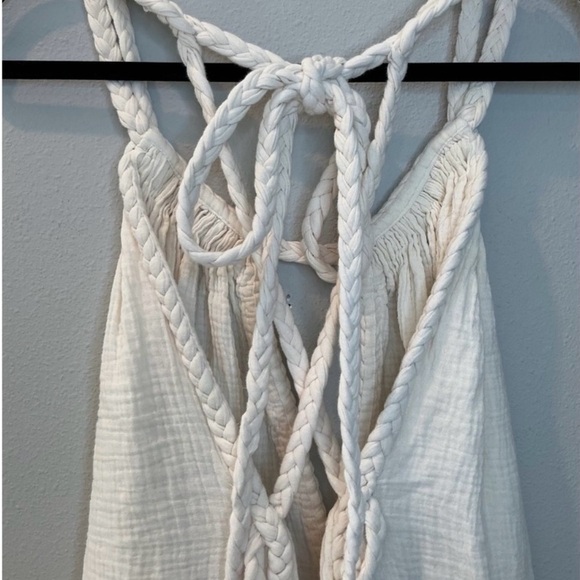 Aya Sacred Wear Off-White Simple Organic Cotton Boho Wedding Maxi Dress XS-L - Picture 10 of 13